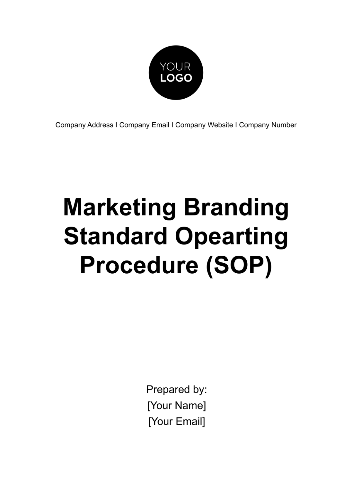 Marketing Branding Standard Operating Procedure (SOP) Template