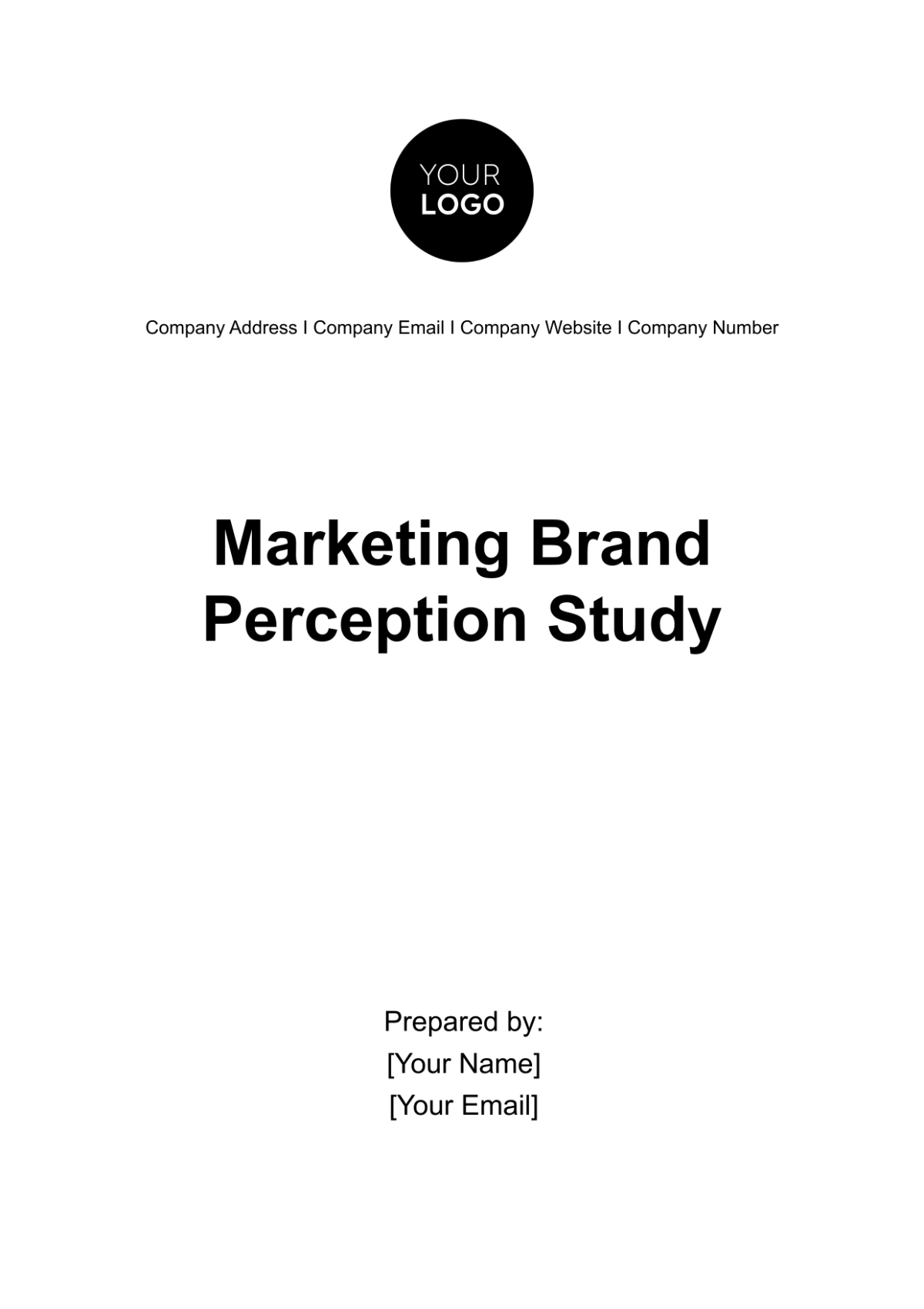 Marketing Brand Perception Study Template