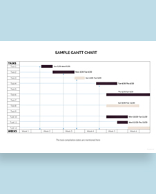 Monthly Gantt Chart Template in Microsoft Word, Excel | Template.net