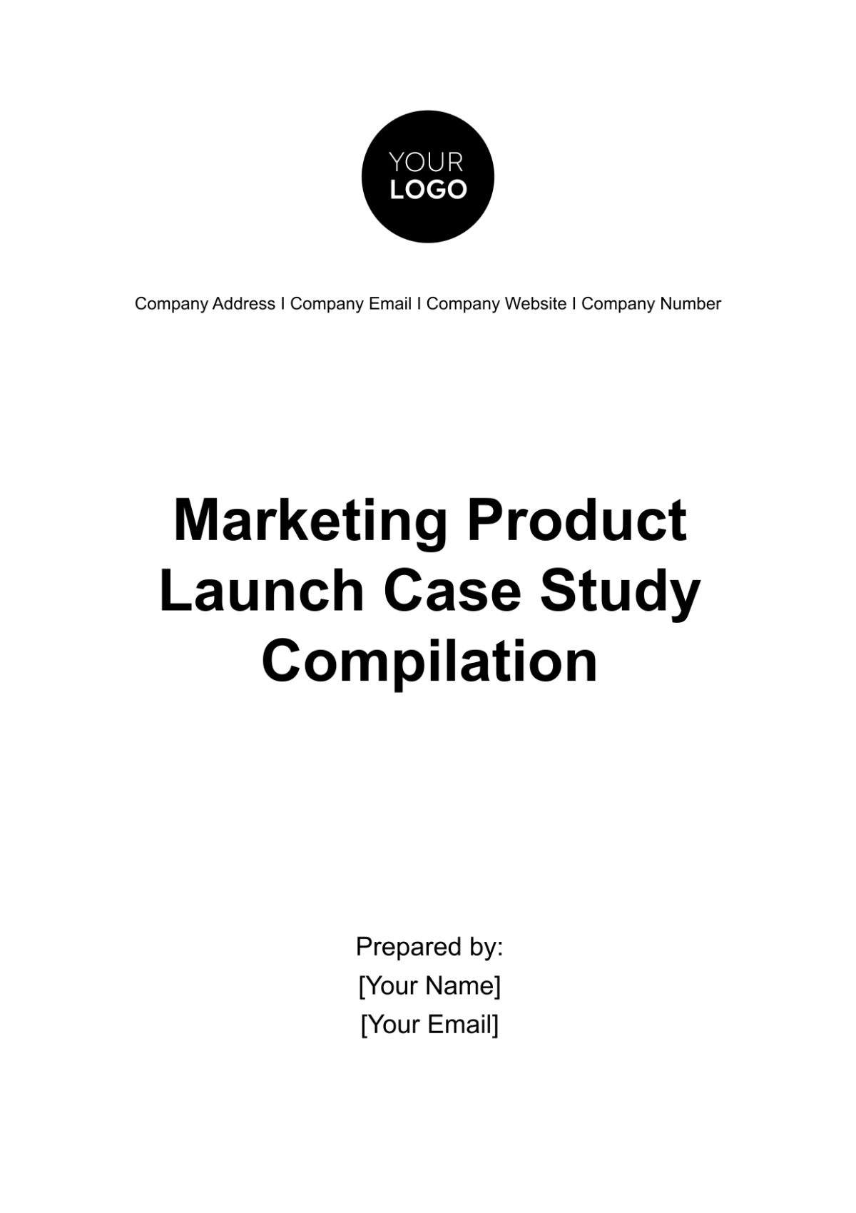 Marketing Product Launch Case Study Compilation Template