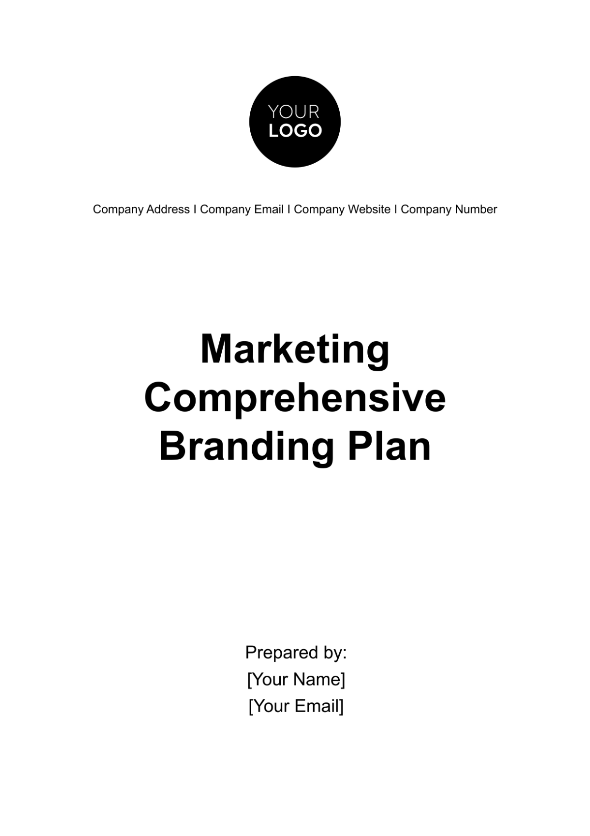 Marketing Comprehensive Branding Plan Template