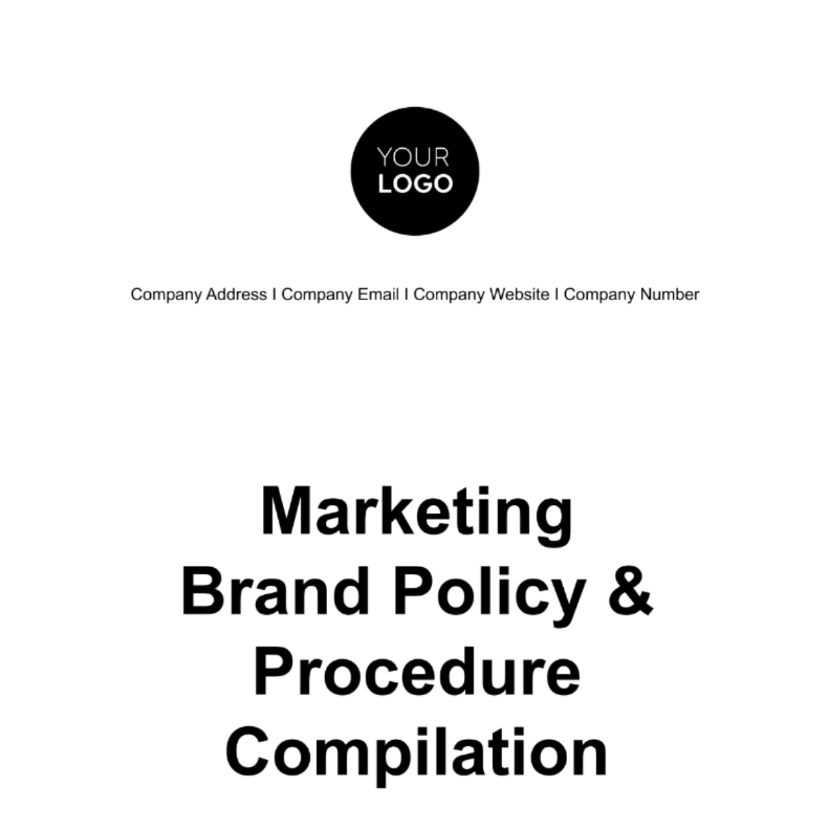Marketing Brand Policy & Procedure Compilation Template