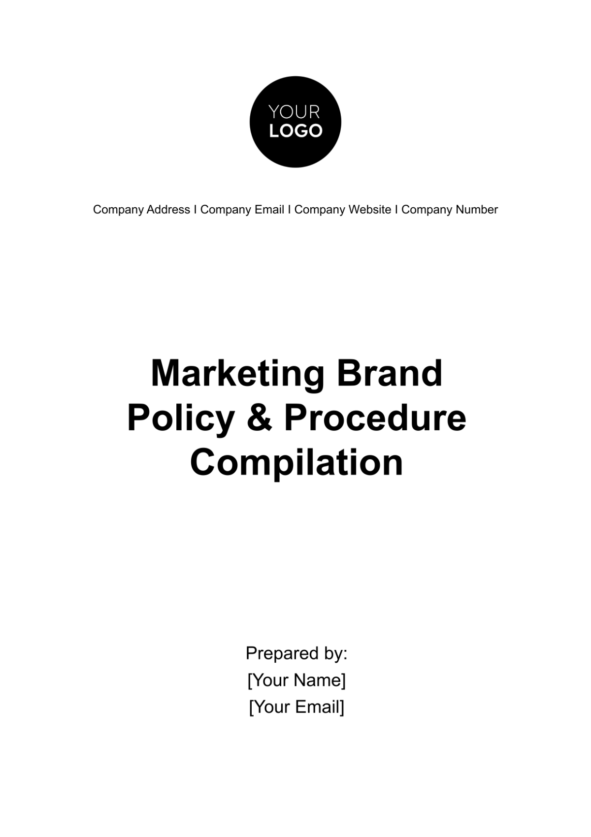 Marketing Brand Policy & Procedure Compilation Template - Edit Online & Download