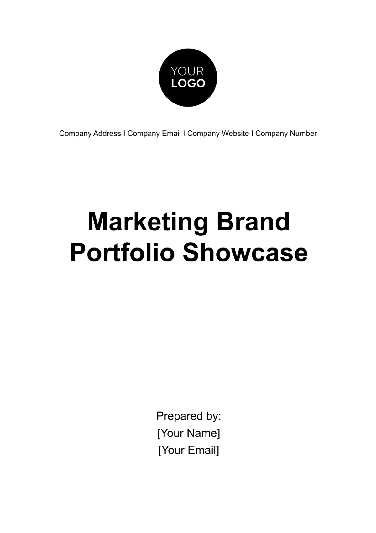Free Marketing Brand Portfolio Showcase Template