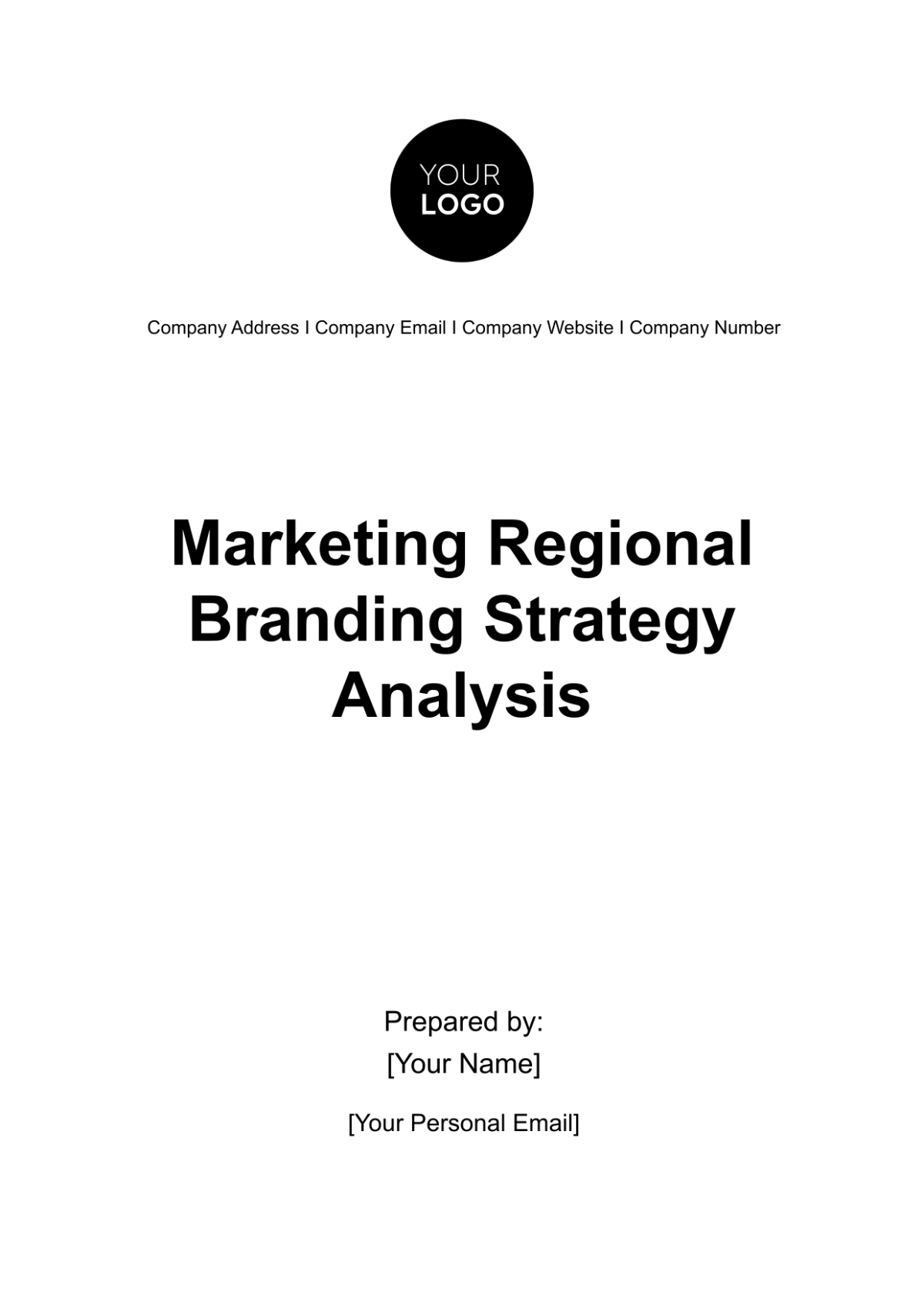 Free Marketing Regional Branding Strategy Analysis Template