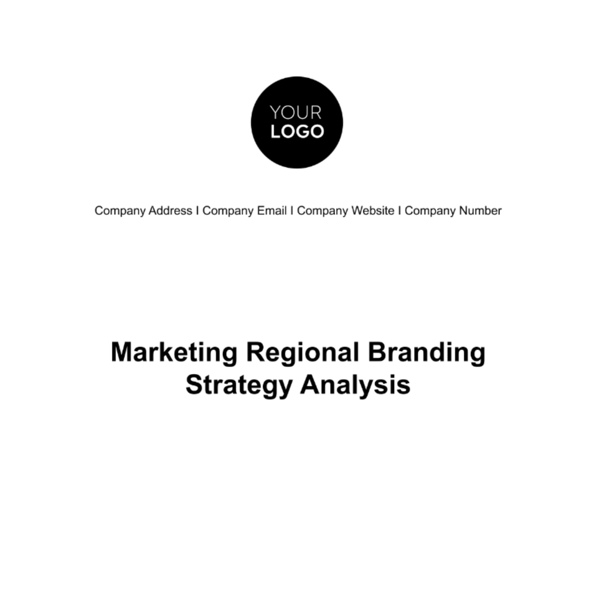 Marketing Regional Branding Strategy Analysis Template