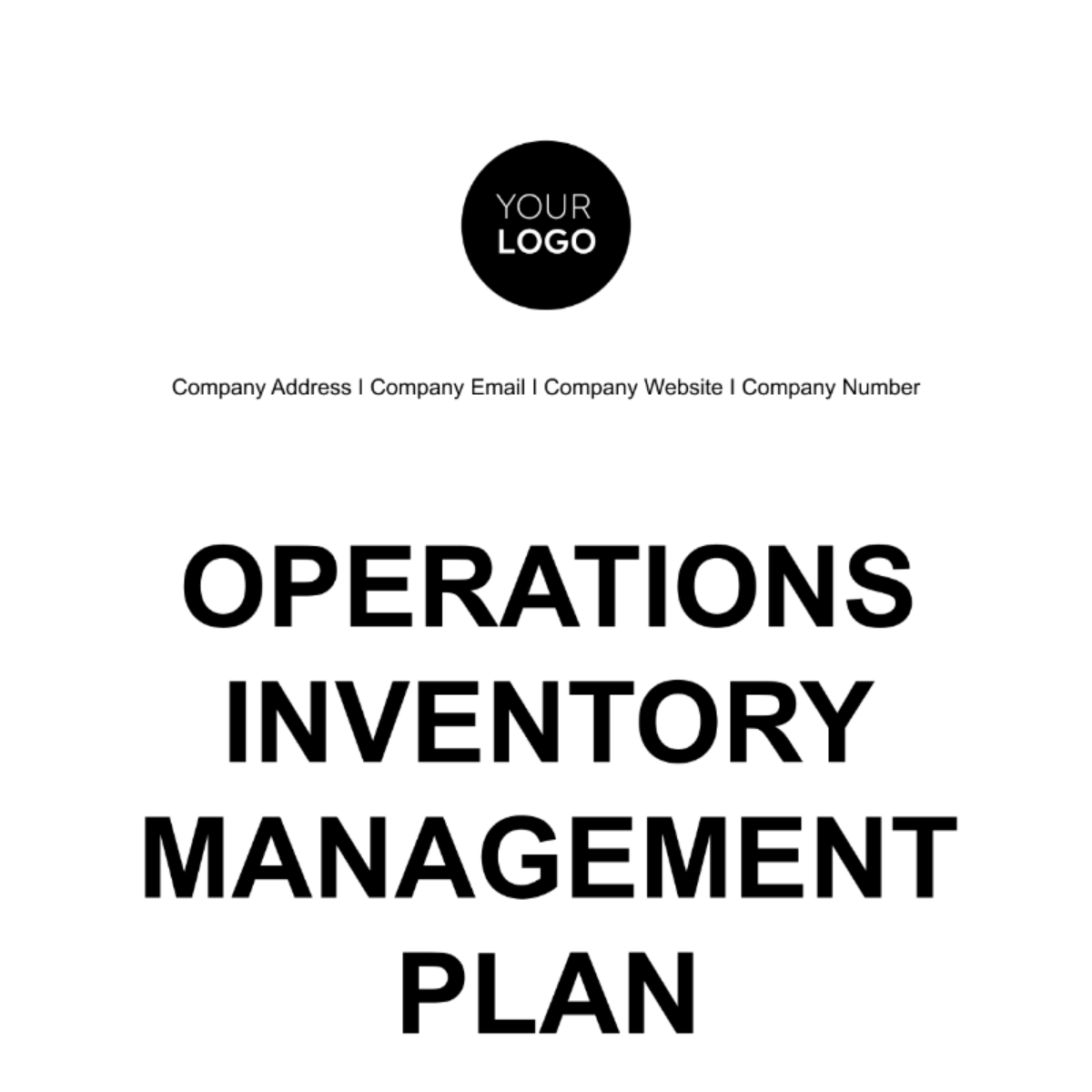 Operations Inventory Management Plan Template - Edit Online & Download