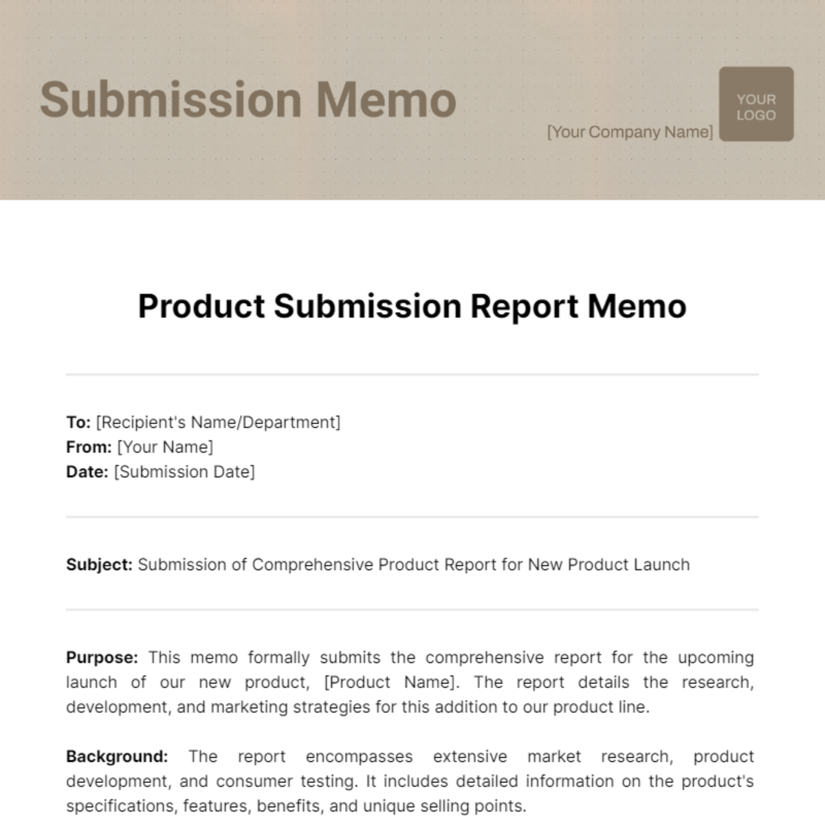 Submission Memo Template - Edit Online & Download