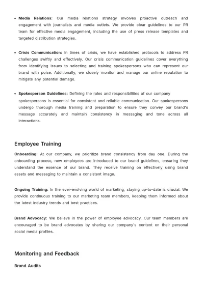 Free Marketing Brand Consistency Protocol Template to Edit Online