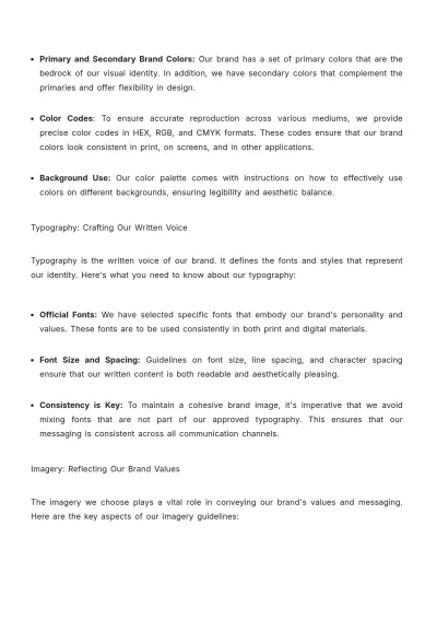Free Marketing Brand Consistency Protocol Template to Edit Online