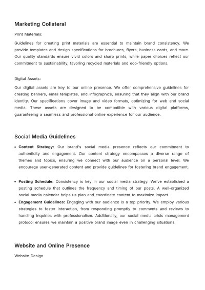 Free Marketing Brand Consistency Protocol Template to Edit Online
