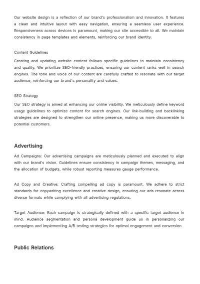 Free Marketing Brand Consistency Protocol Template to Edit Online