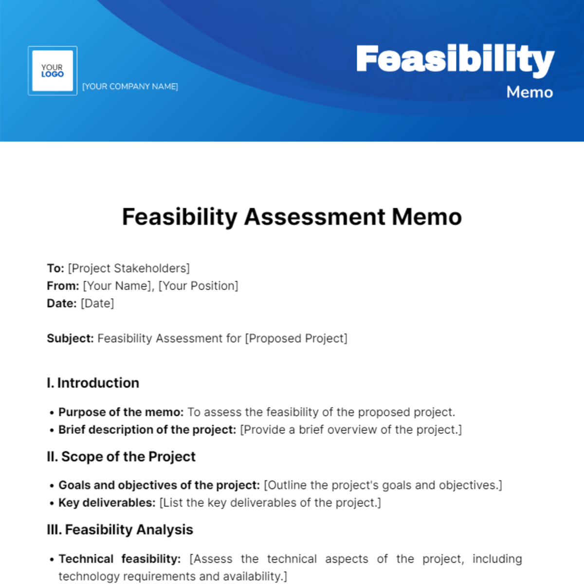 Feasibility Memo Template - Edit Online & Download