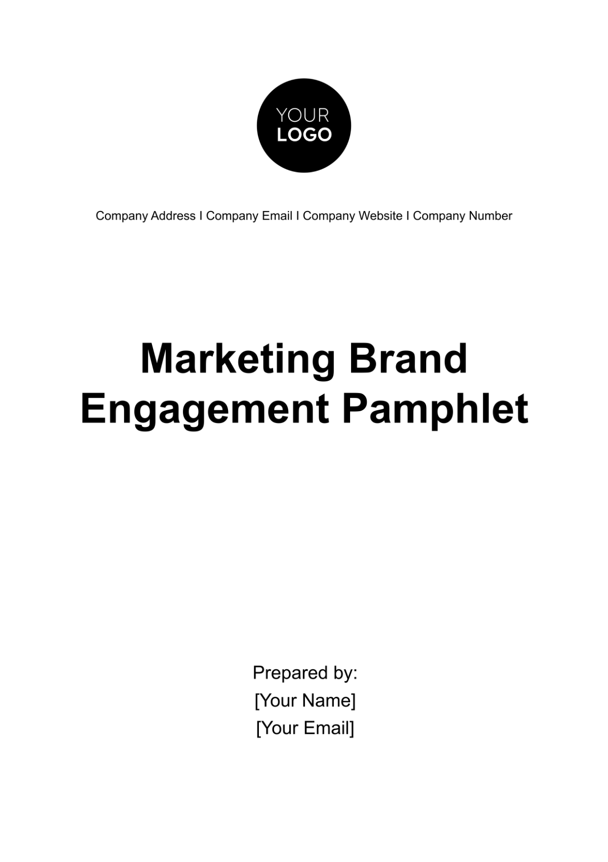 Free Marketing Brand Engagement Pamphlet Template