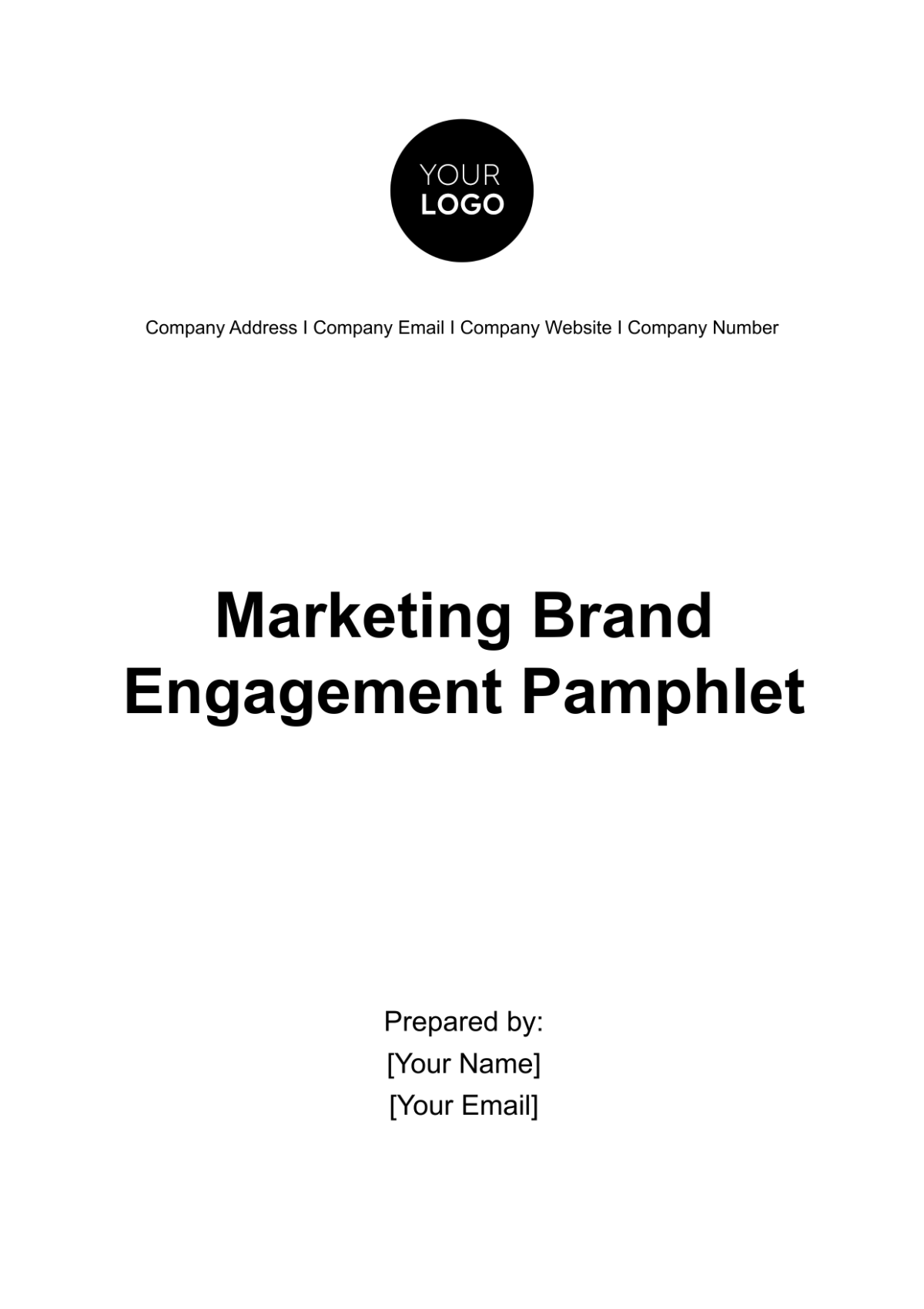 Marketing Brand Engagement Pamphlet Template - Edit Online & Download