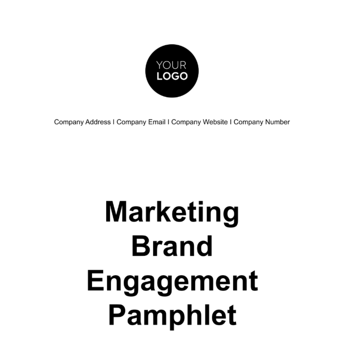 Marketing Brand Engagement Pamphlet Template