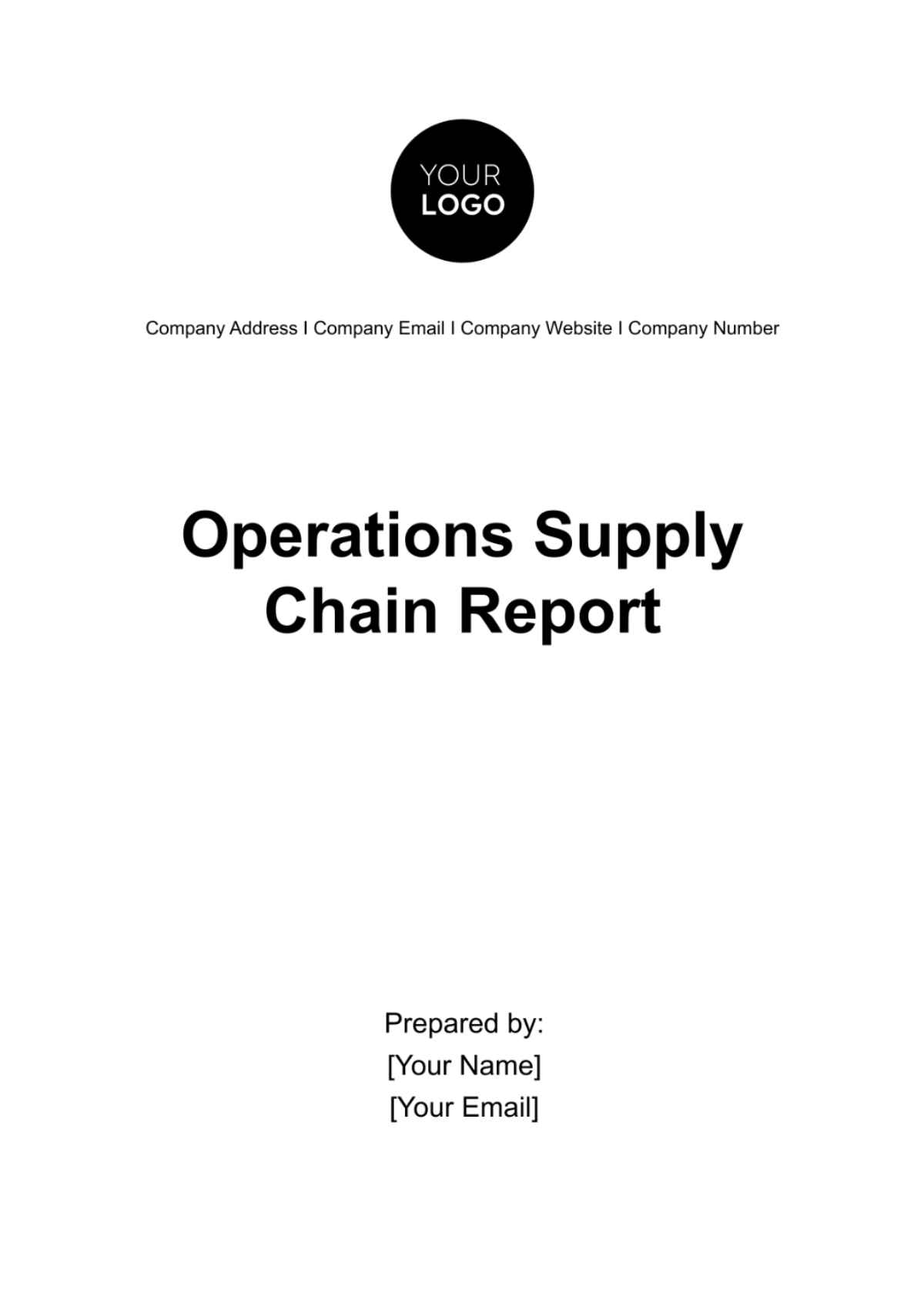 Operations Supply Chain Report Template