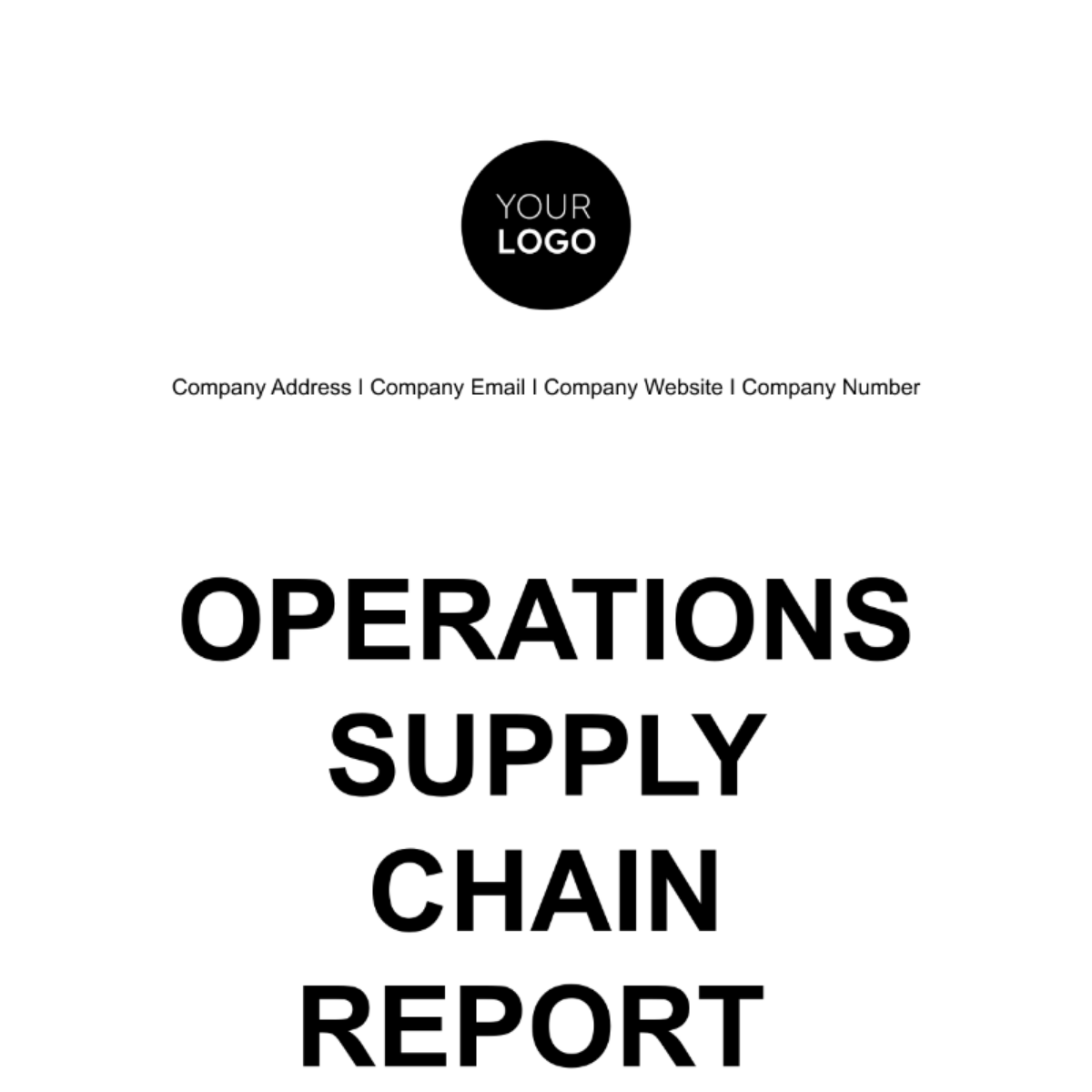 Operations Supply Chain Report Template