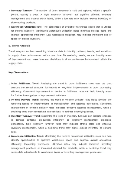 Free Operations Supply Chain Report Template to Edit Online
