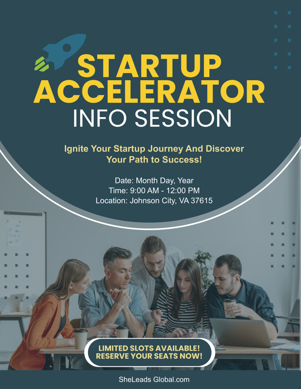 Startup Accelerator Info Session Flyer Template - Edit Online & Download