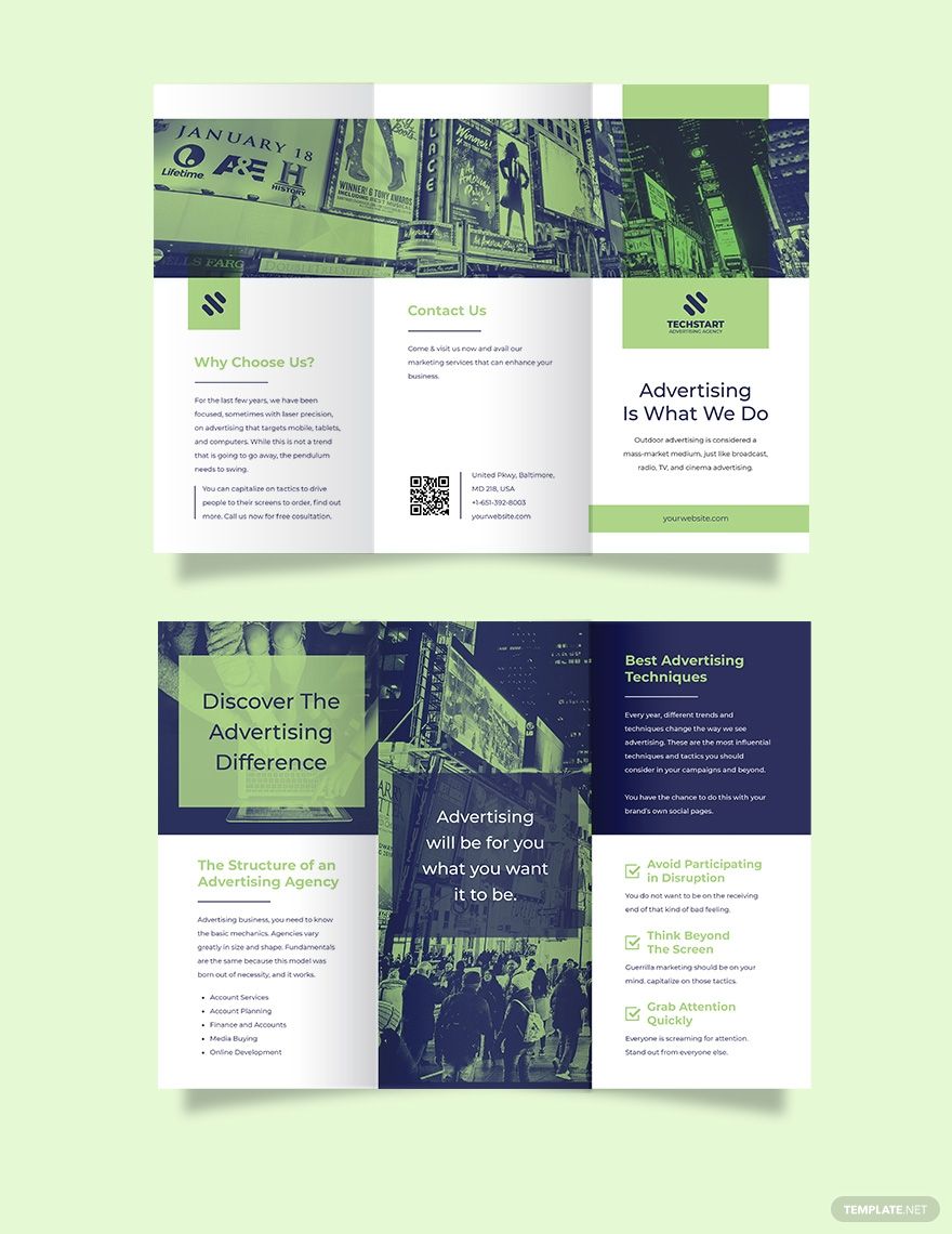 Outdoor Advertising Tri-Fold Brochure Template