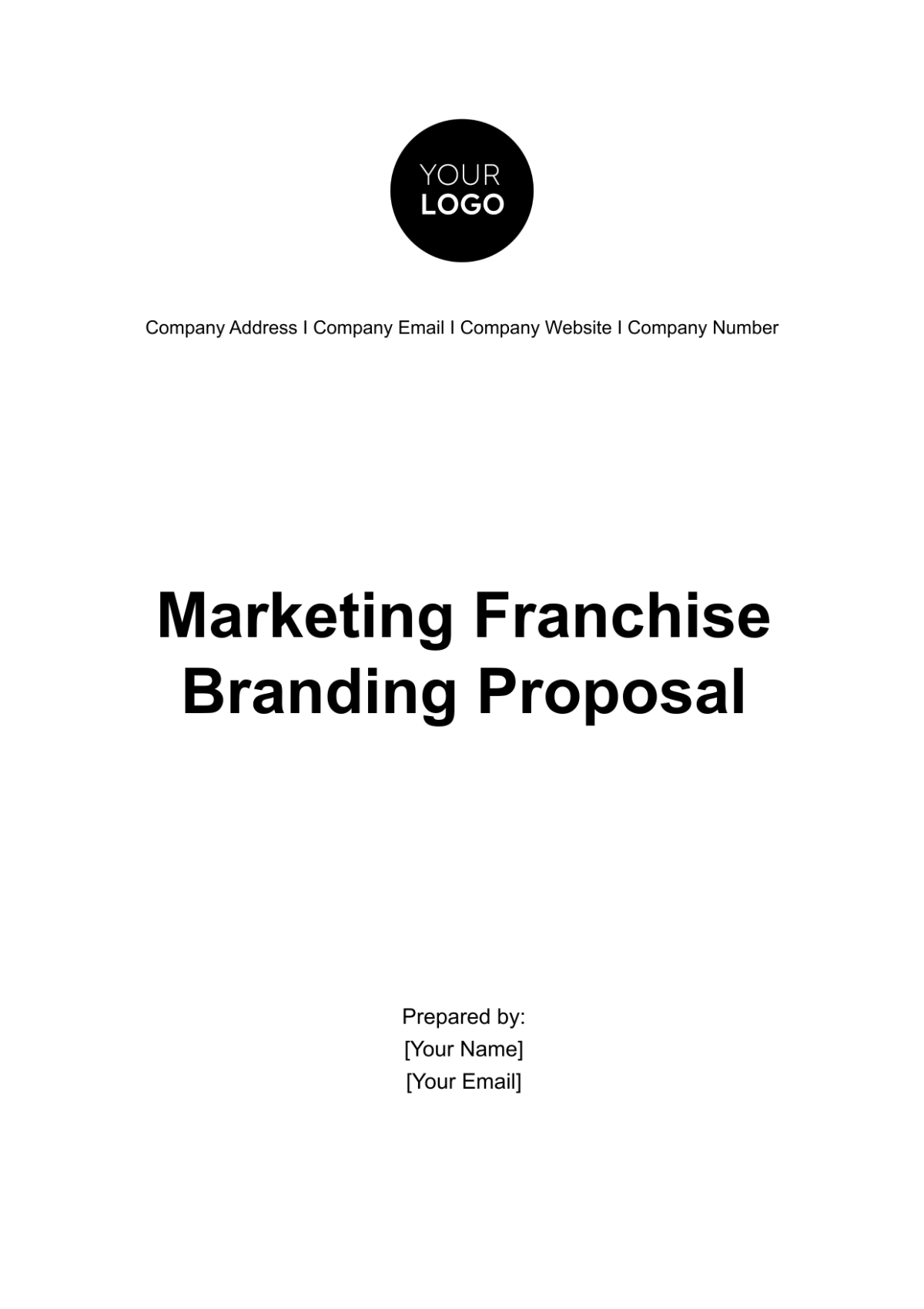 Marketing Franchise Branding Proposal Template - Edit Online & Download