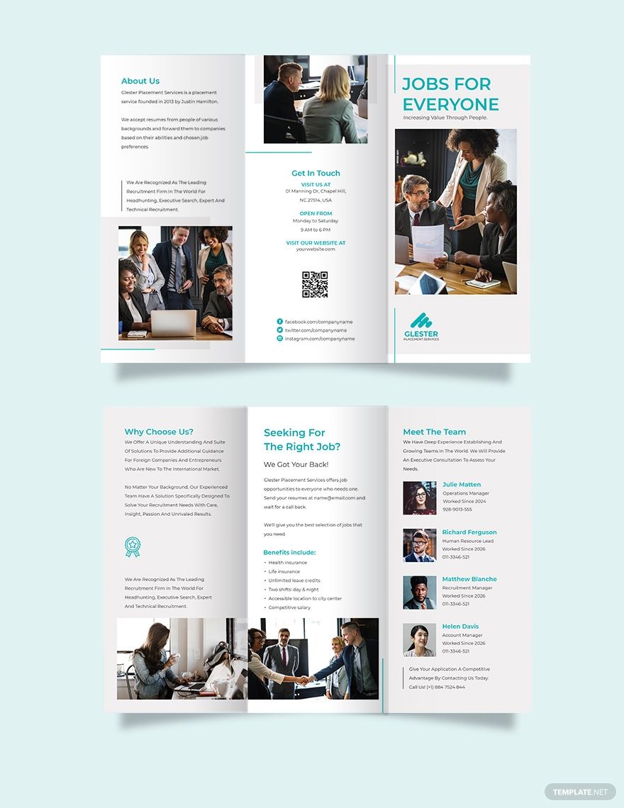 Placement Tri-fold Brochure Template