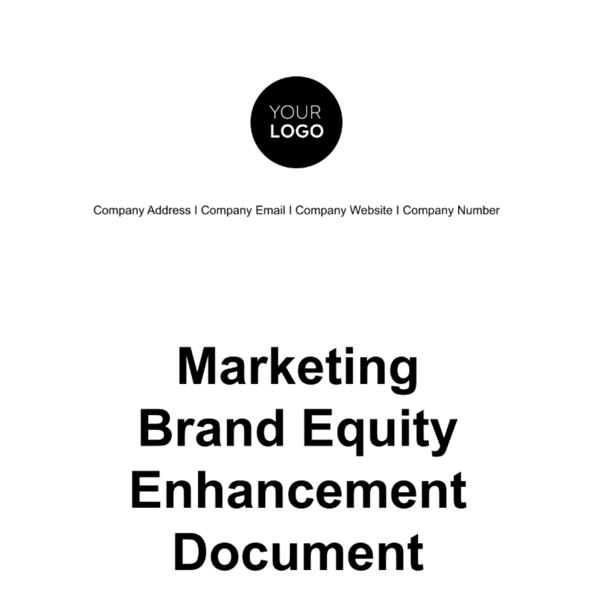 Marketing Brand Equity Enhancement Document Template