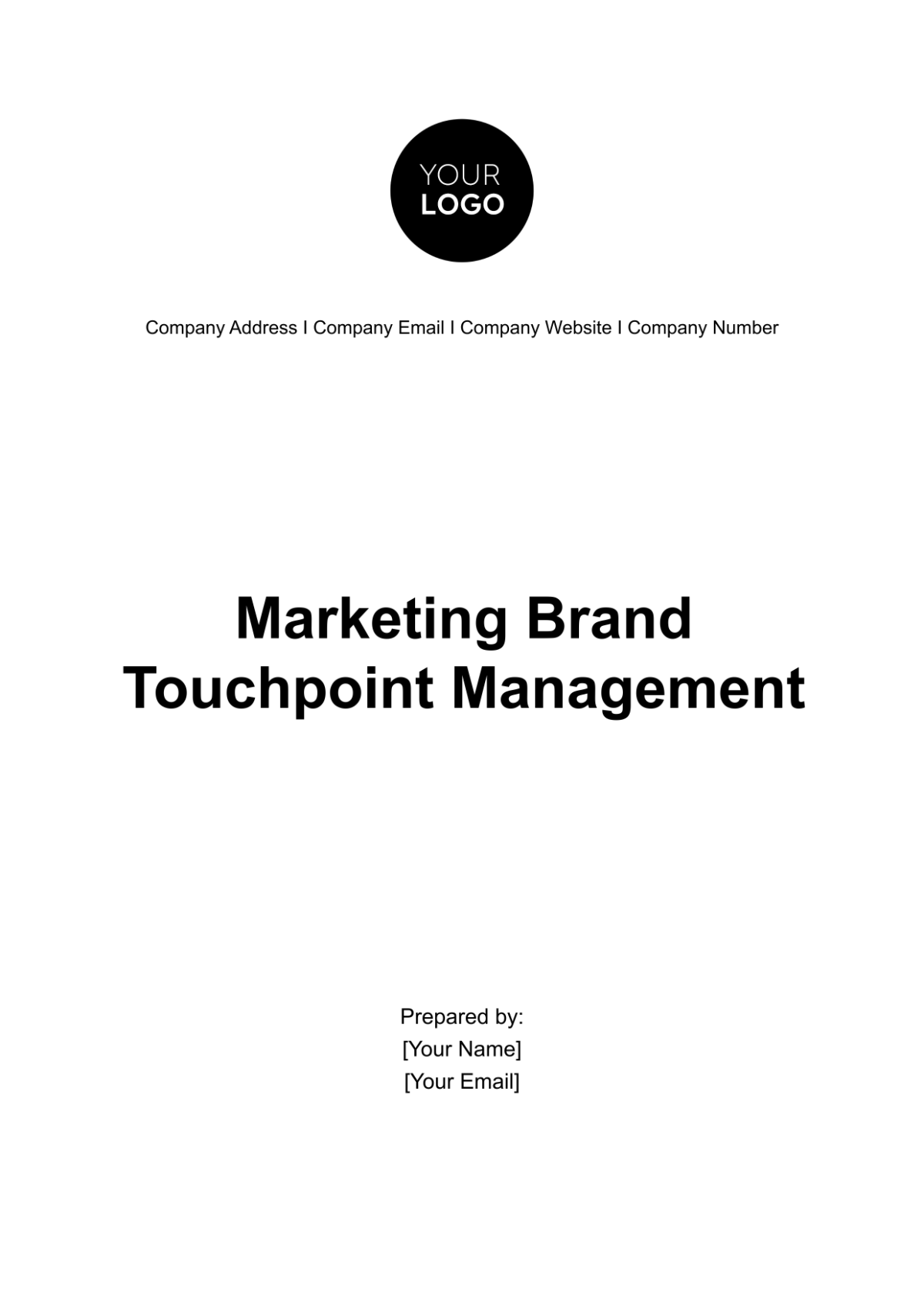 Marketing Brand Touchpoint Management Template - Edit Online & Download