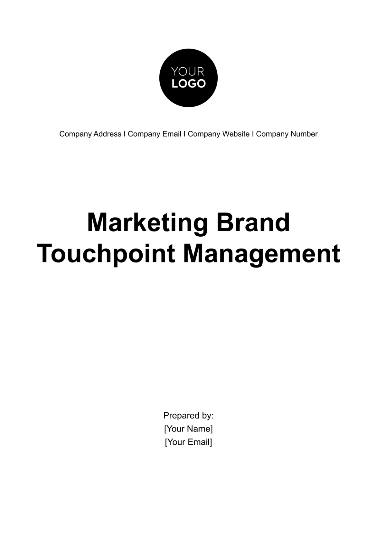 Free Marketing Brand Touchpoint Management Template