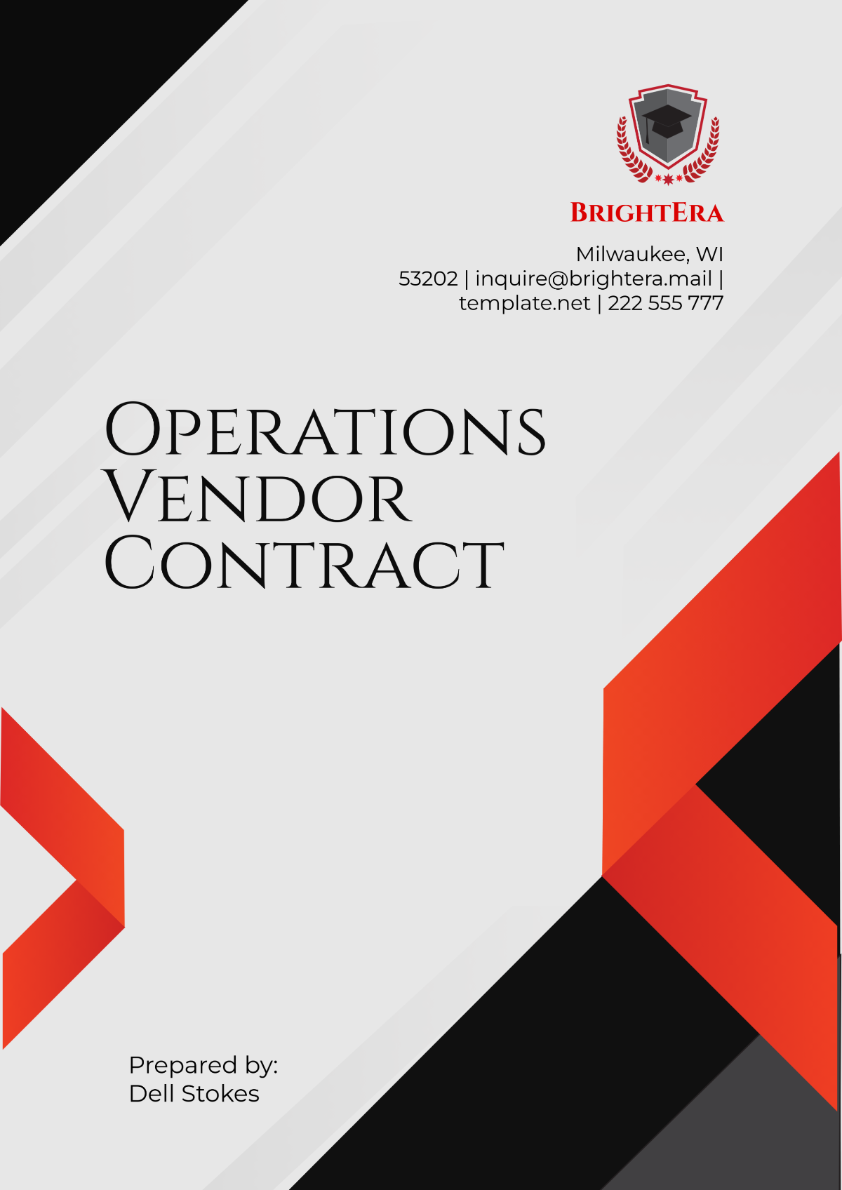 Operations Vendor Contract Template - Edit Online & Download