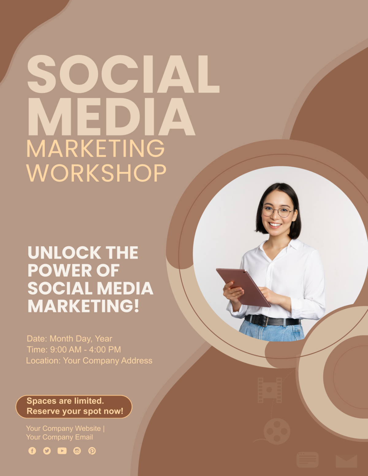 Social Media Marketing Workshop Flyer Template