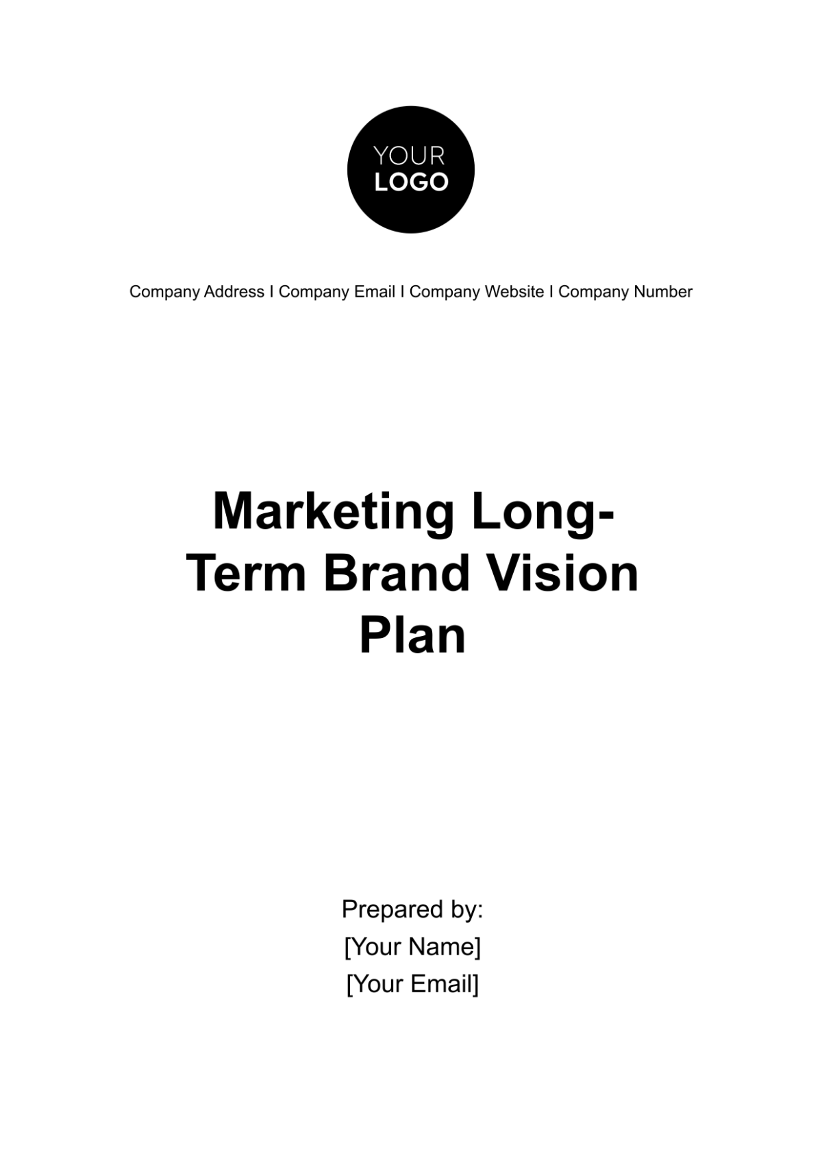 Marketing Long-term Brand Vision Plan Template - Edit Online & Download