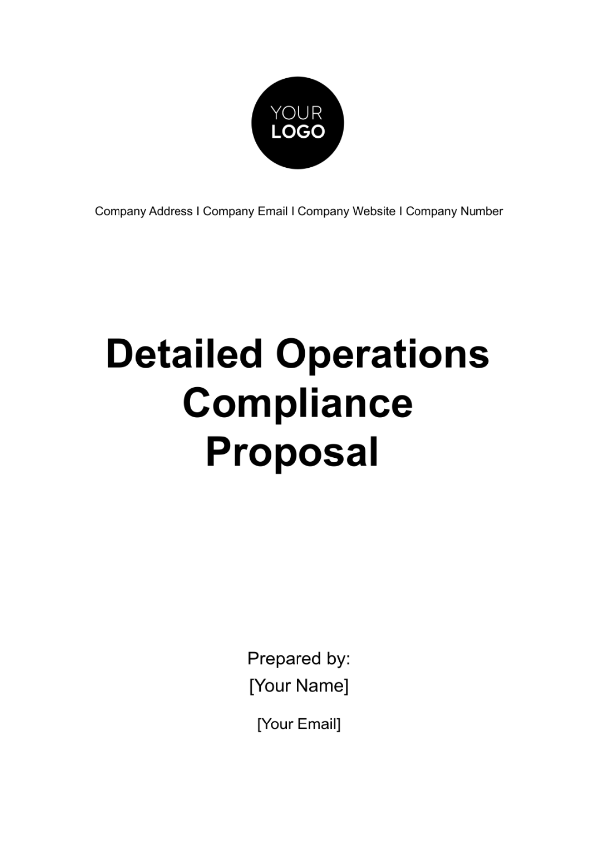 Free Detailed Operations Compliance Proposal Template