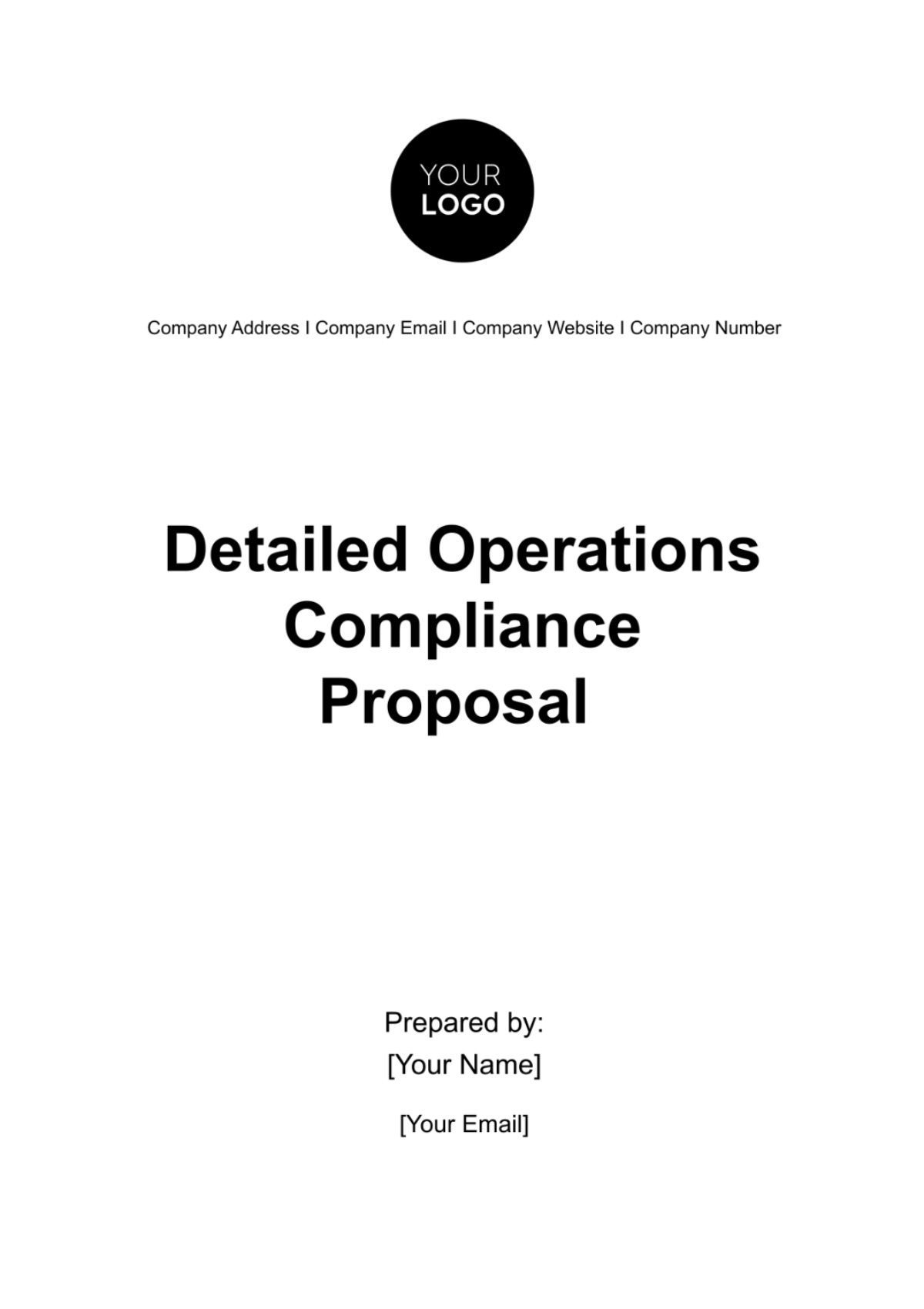 Detailed Operations Compliance Proposal Template - Edit Online & Download