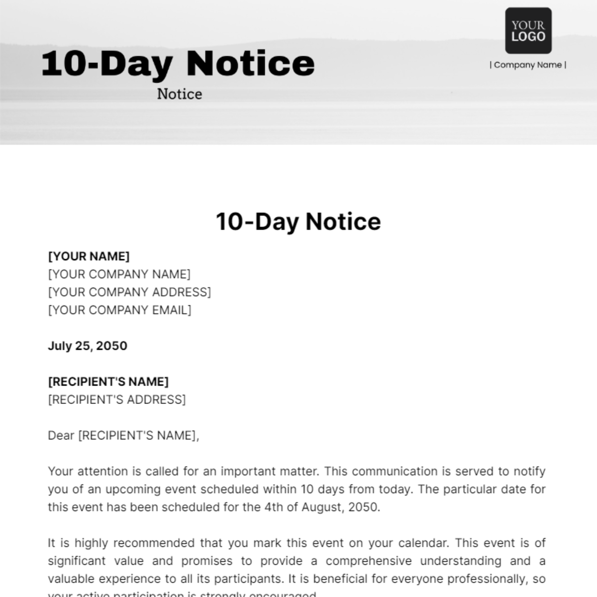 free-10-day-notice-template-edit-online-download-template