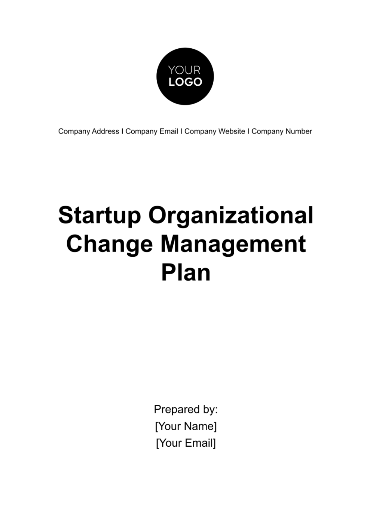 Free Startup Organizational Change Management Plan Template