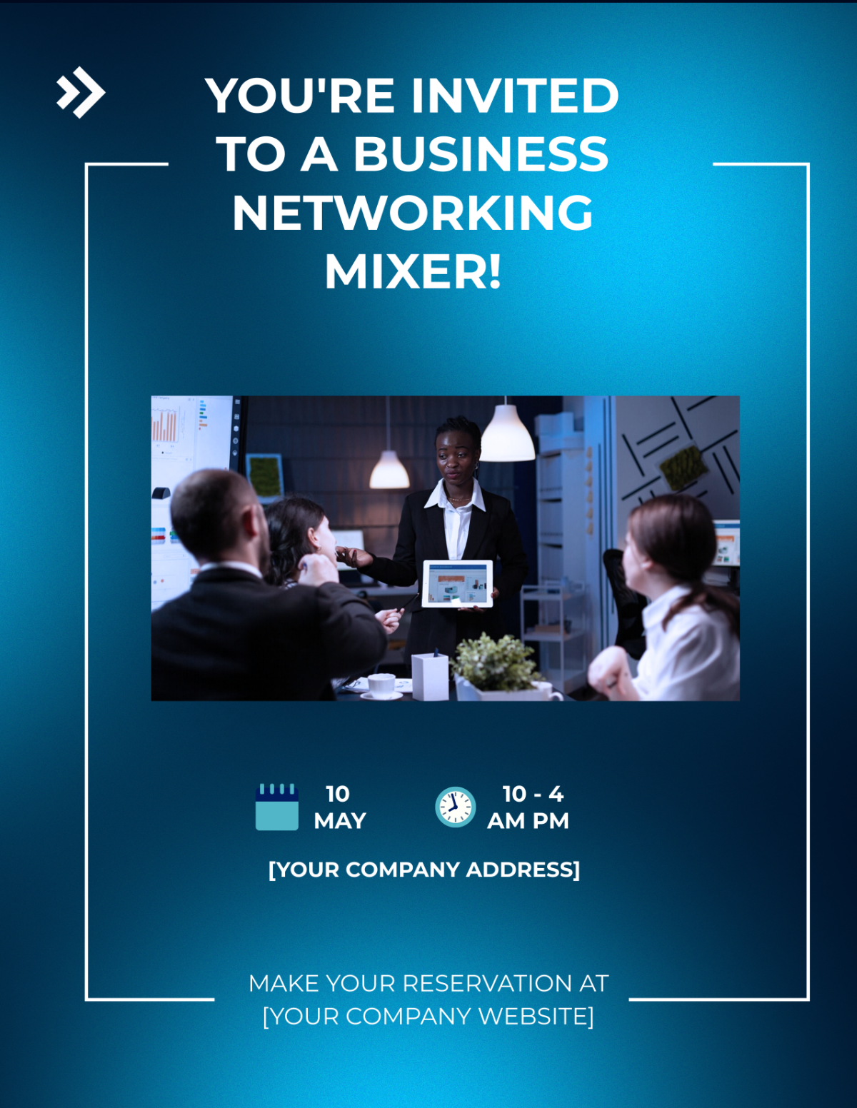 Business Networking Mixer Flyer Template