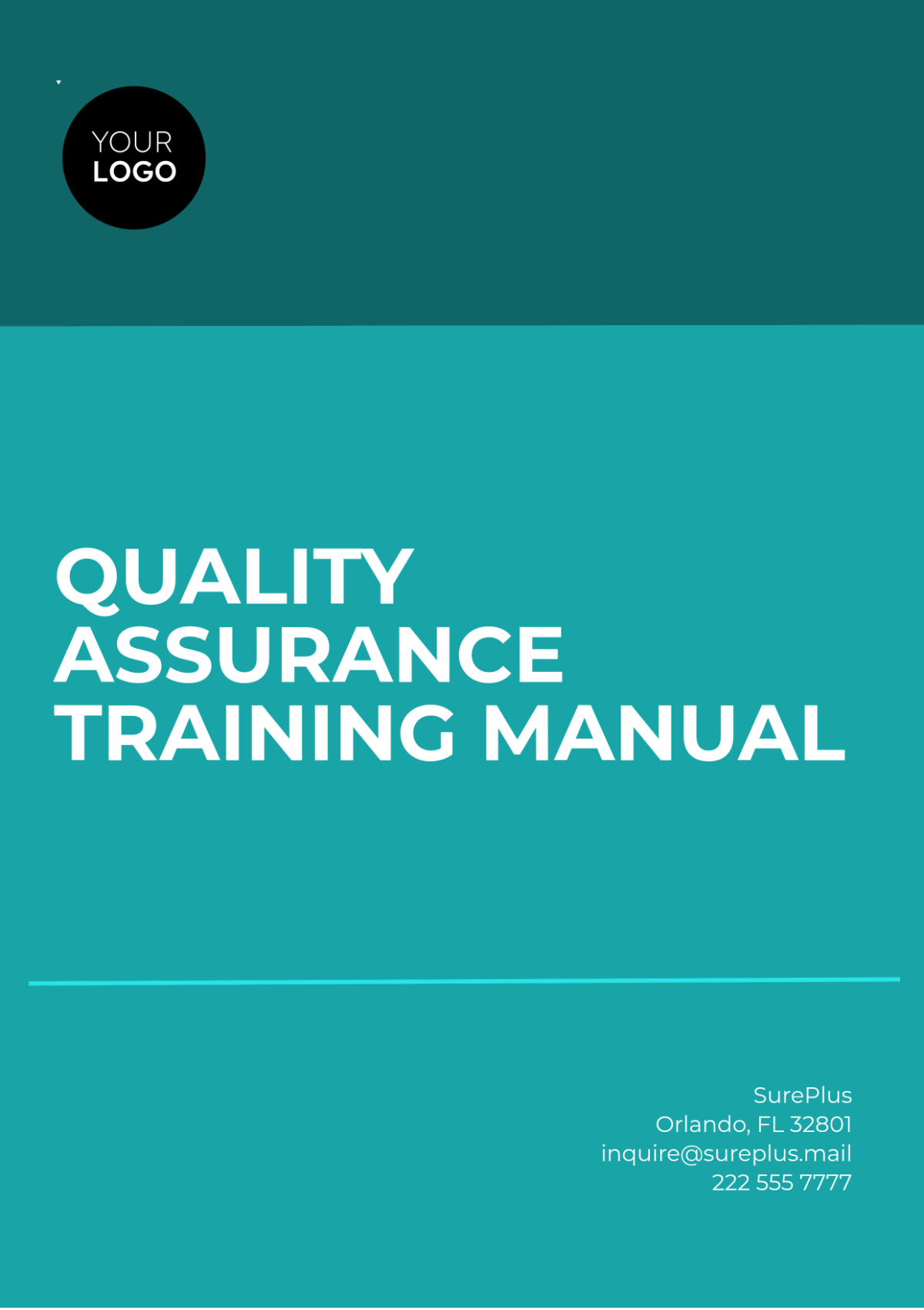 Quality Assurance Training Manual Template - Edit Online & Download