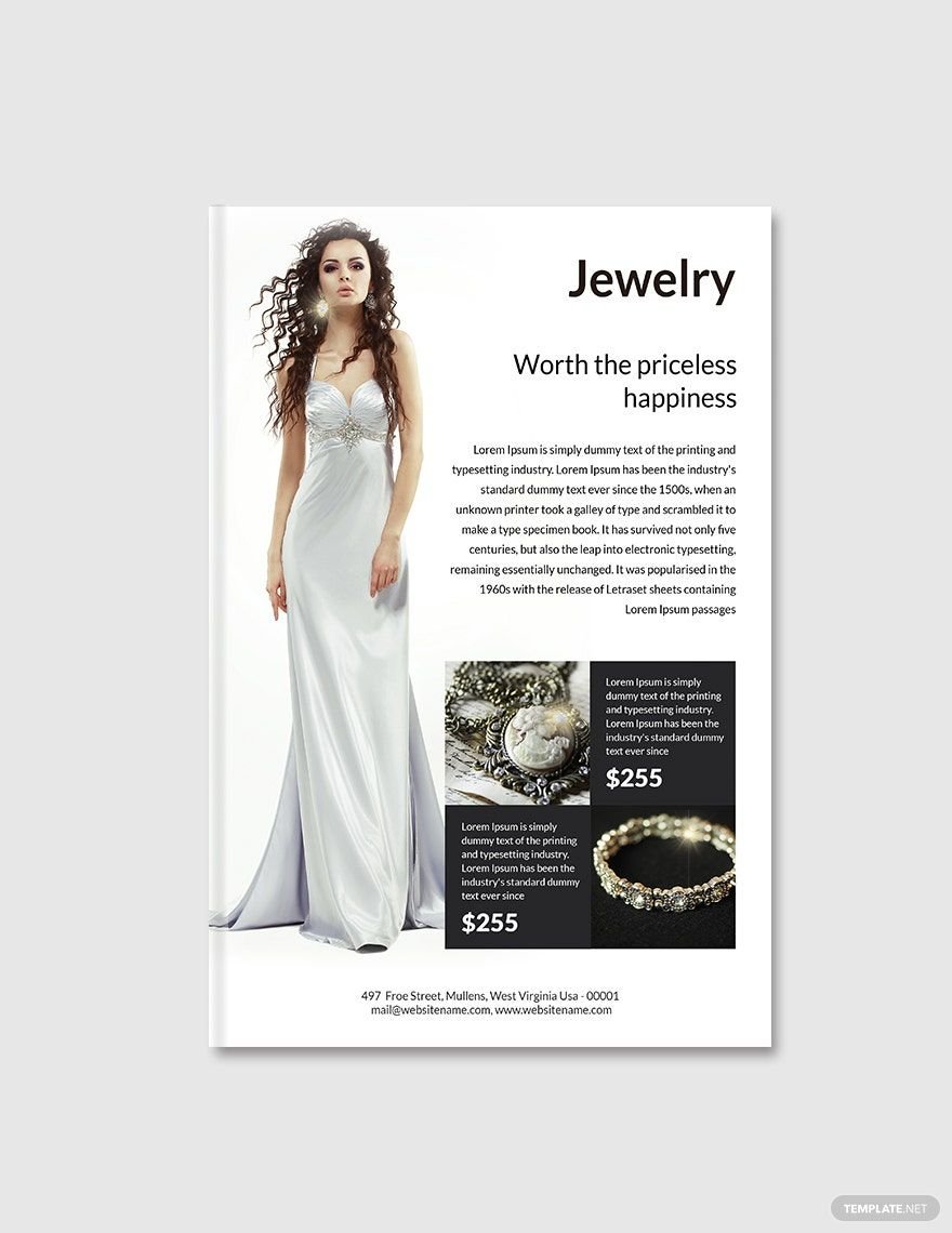Free Jewelry ebook Cover Page Template
