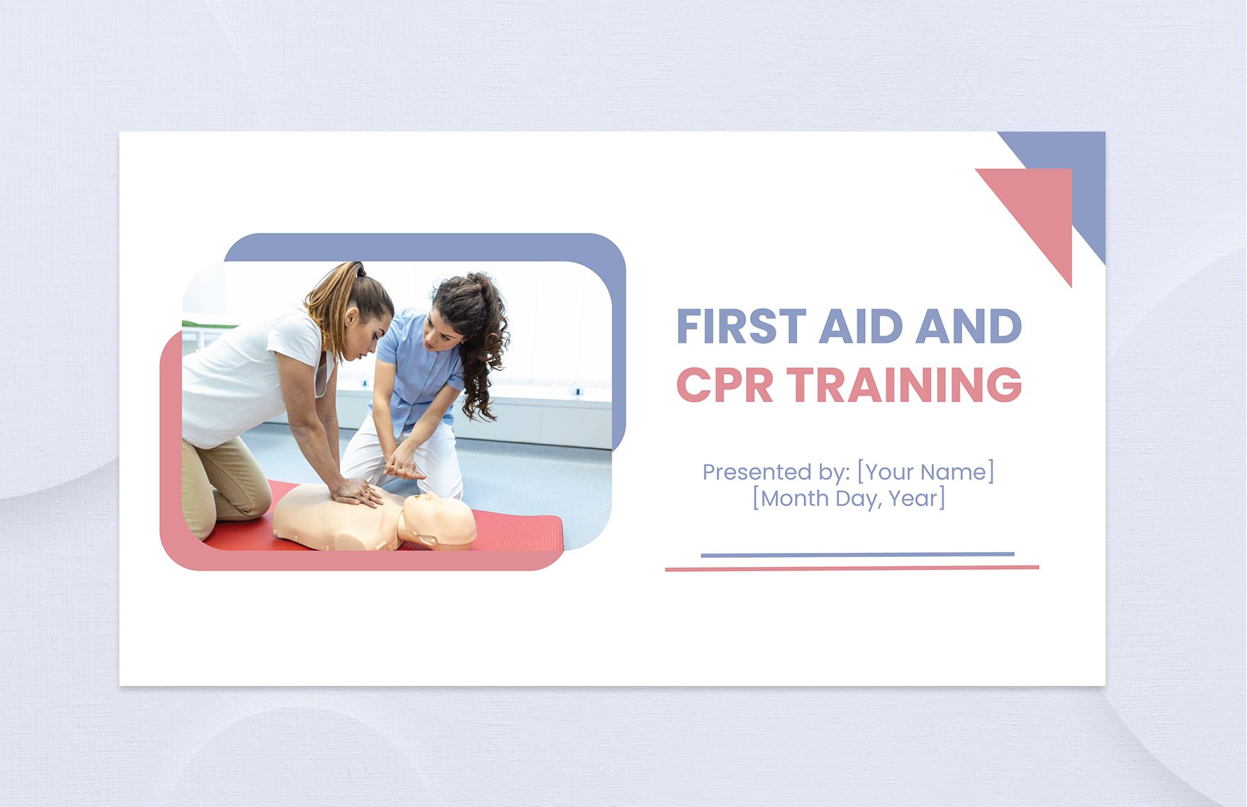First Aid and CPR Training Presentation Template