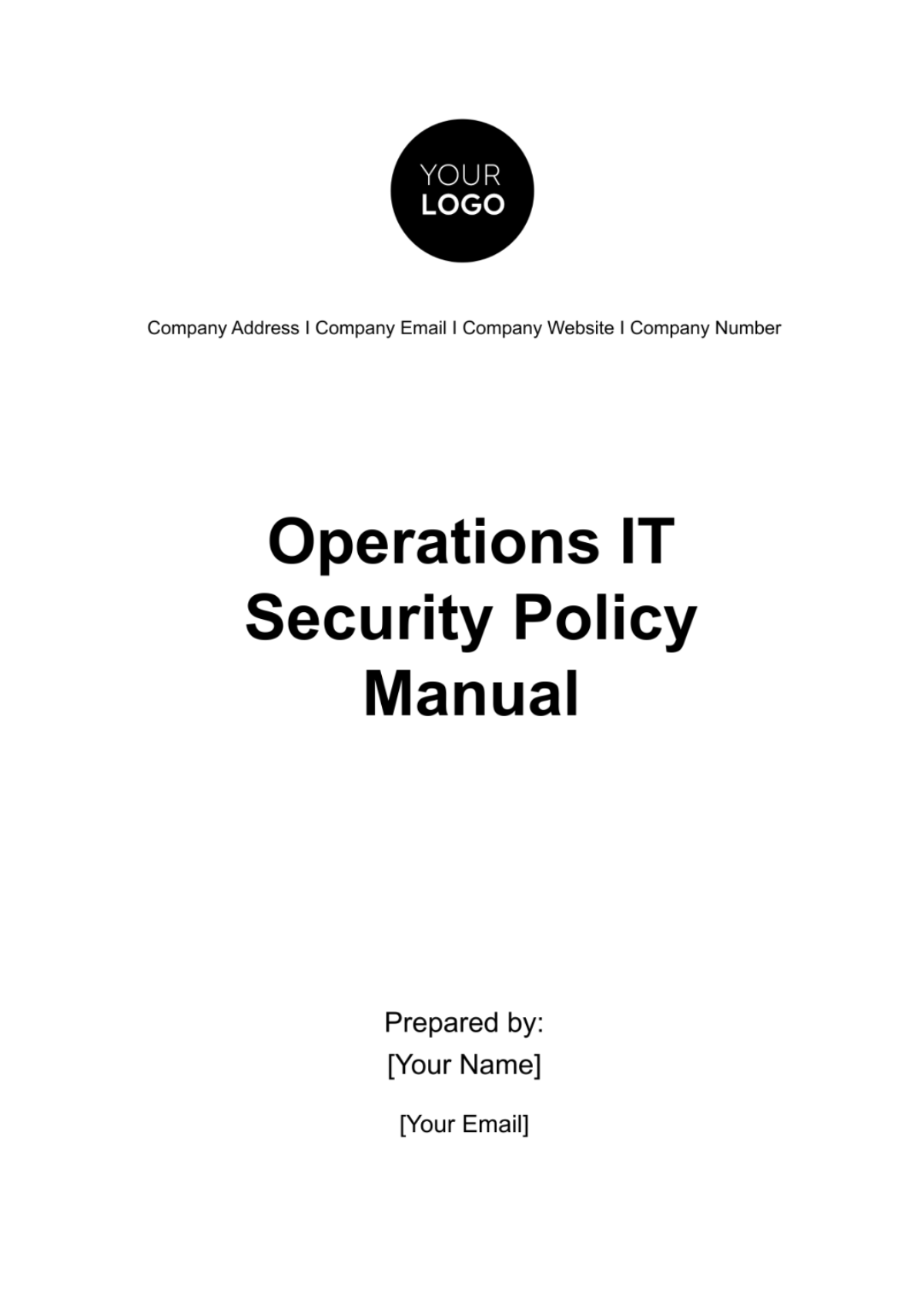 Operations IT Security Policy Manual Template