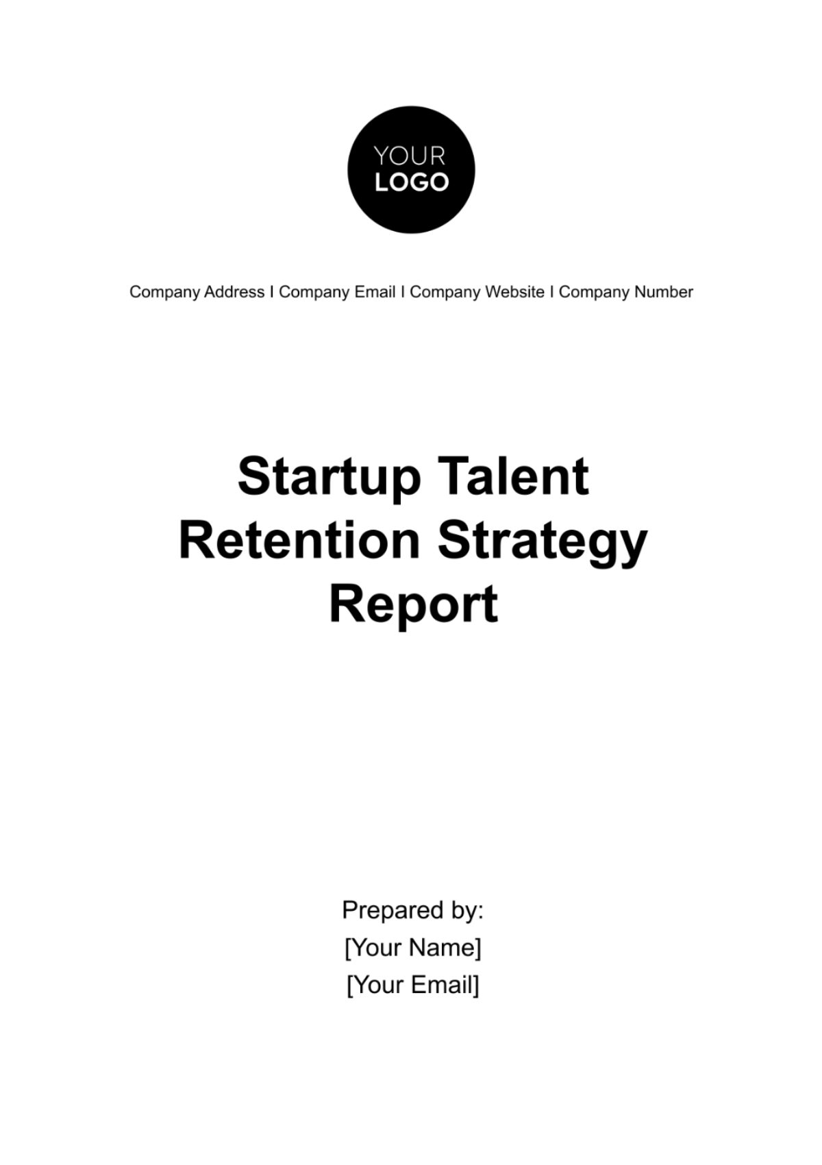 Startup Talent Retention Strategy Report Template