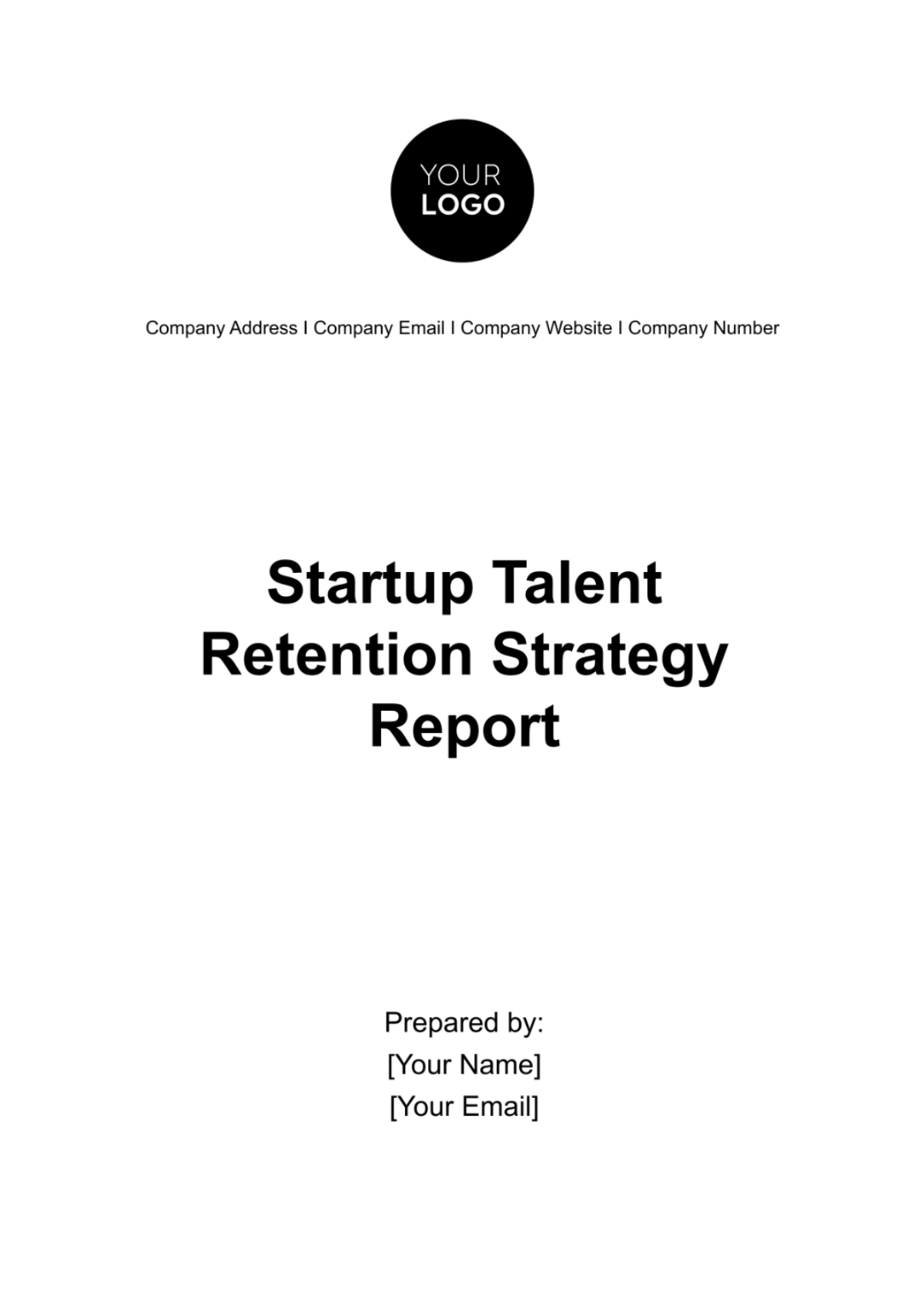 Startup Talent Retention Strategy Report Template