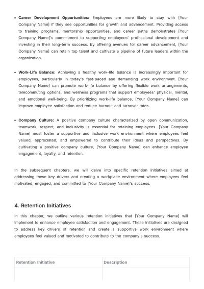 Free Startup Talent Retention Strategy Report Template to Edit Online