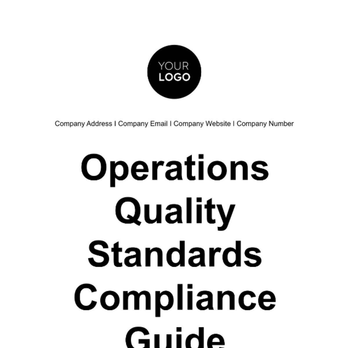 Operations Quality Standards Compliance Guide Template - Edit Online ...