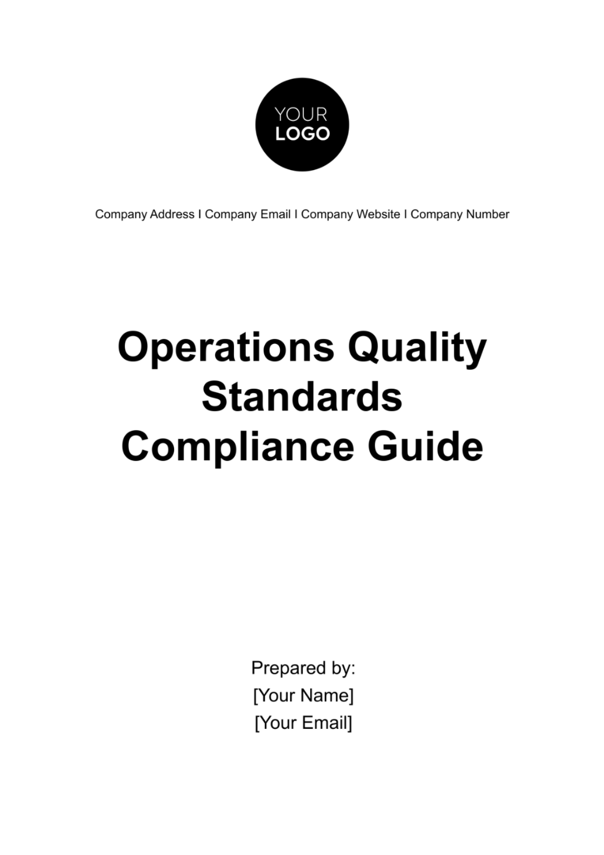 Operations Quality Standards Compliance Guide Template