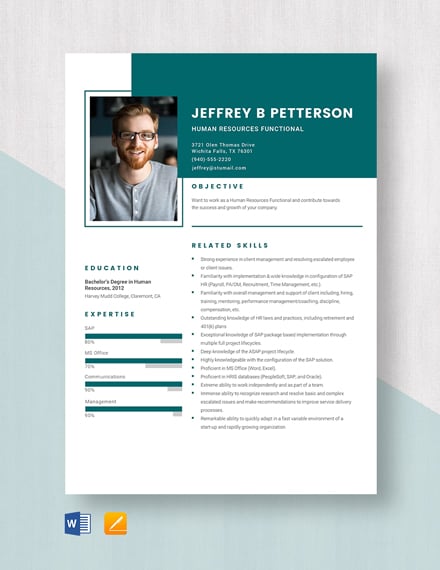 38  HR Resume Templates Free Downloads Template net