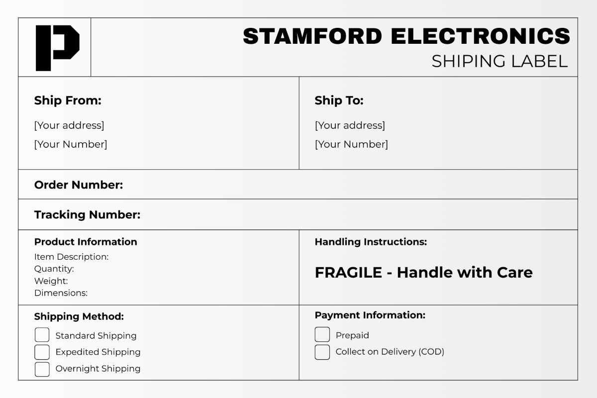 Simple Shipping Label Template
