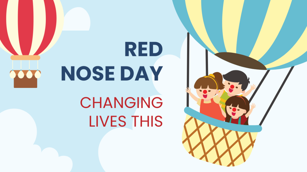 Red Nose Day  Youtube Thumbnail Template